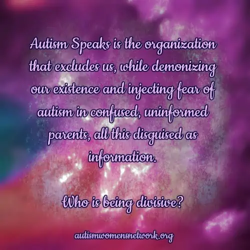 What Does Autism Speaks "Call For Unity" Mean?
