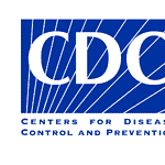 Image of Black femme shouting in megaphone with fist up in the air next to CDC Centers for Disease Control and Prevention logo