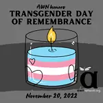 Text and illustration against a shaded grey background. Black text reads: “AWN Honors TRANSGENDER DAY OF REMEMBRANCE November 20, 2022” At center is a drawing of a clear candle holder that holds a lit candle in pink and blue (the colors of the trans pride flag). In the lower right corner is the logo for AWN: a large black “a” with a white spoonie dragonfly on it, shown above our website: awnnetwork.org ] 12:10 [image description: Text and illustration against a bright red background. Text reads: “JOIN AWN IN HONORING NATIONAL DAY OF MOURNING Thursday November 24, 2022” At center is a drawing of a bright white, yellow, purple, orange and black star shape against a white background. In a circle around the drawing are the words “ONE LAND, ONE PEOPLE UNA TIERRA, UN PUEBLO” In the lower right hand corner is the awn logo: a large black “a” with a white spoonie dragonfly on it, shown above our website: awnnetwork.org
