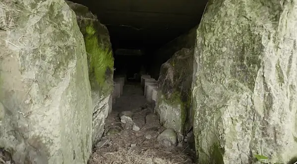 passageway underneath a tomb in Knowth, Ireland